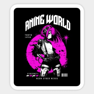 Dynamic Anime Vibes: A Journey of Color and Emotion Sticker